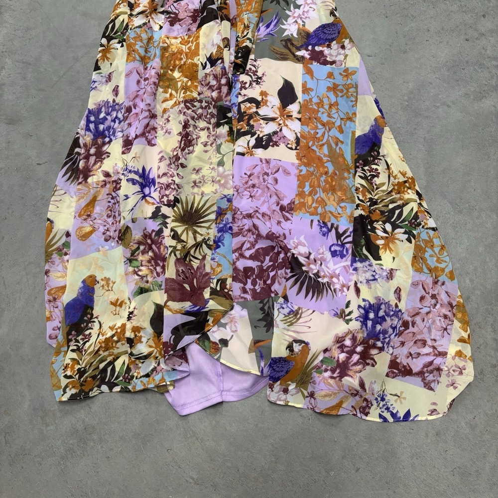 Tribal Femme Women's Maxi Dress Sleeveless Lined Floral in Iris Size Small Boho - Picture 10 of 12